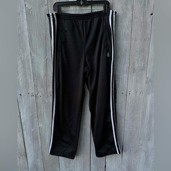 Men’s Nautica Track Break Away Pants Black White Size Medium Made In USA - Picture 1 of 7